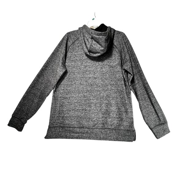 01.Algo Performance Gray Heather Hoodie Pullover Sweatshirt Zip Pocket Med - Picture 2 of 12